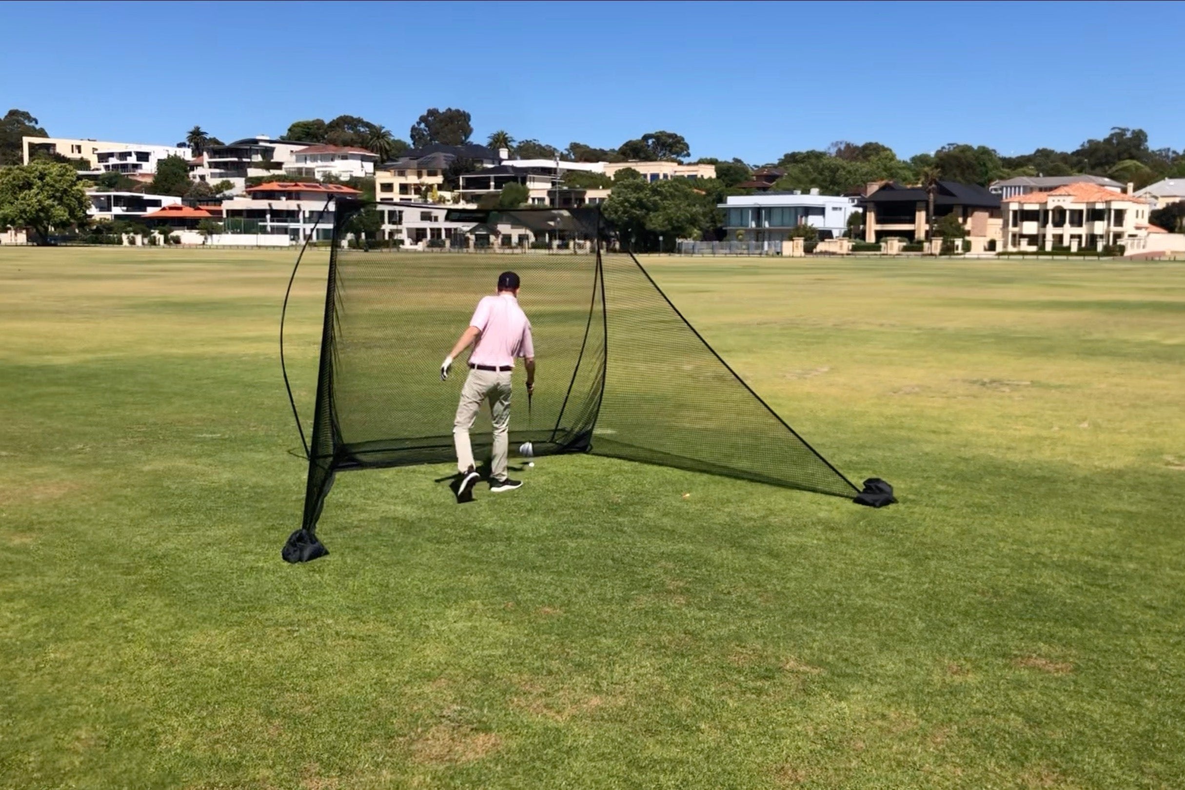 QG Pro Home Golf Practice Net with Included Side Barriers