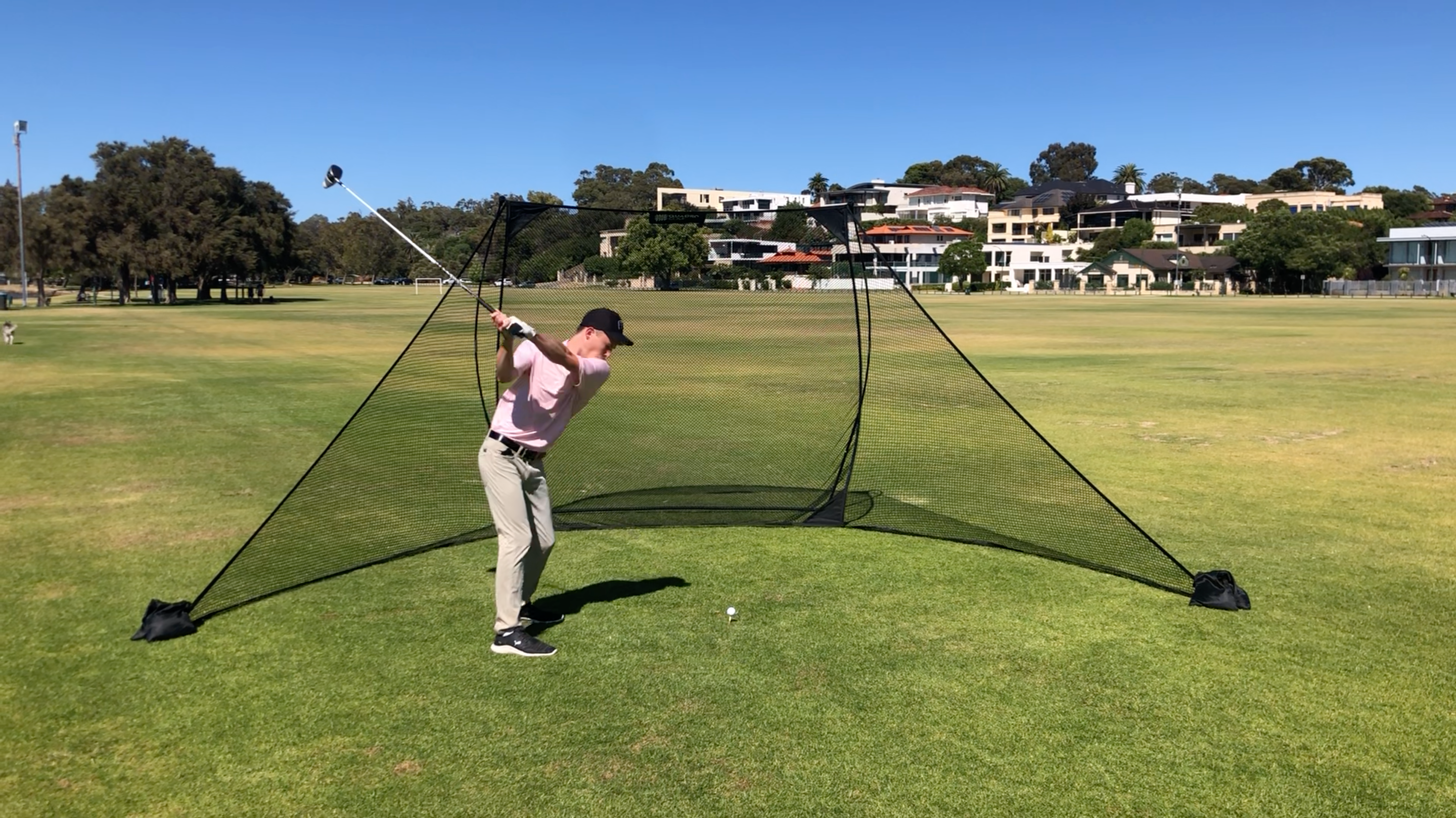 QG Pro Home Golf Practice Net with Included Side Barriers