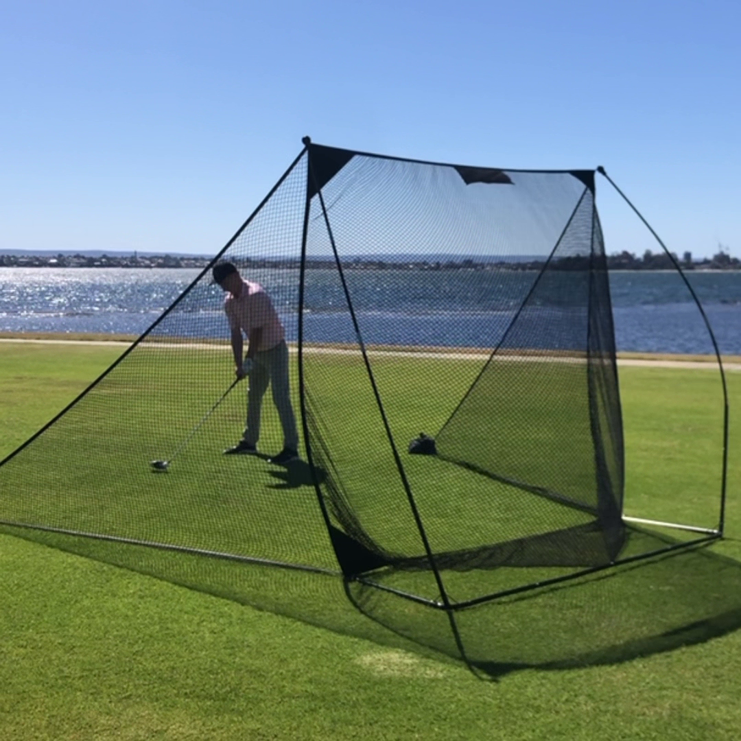 QG Pro Home Golf Practice Net with Included Side Barriers