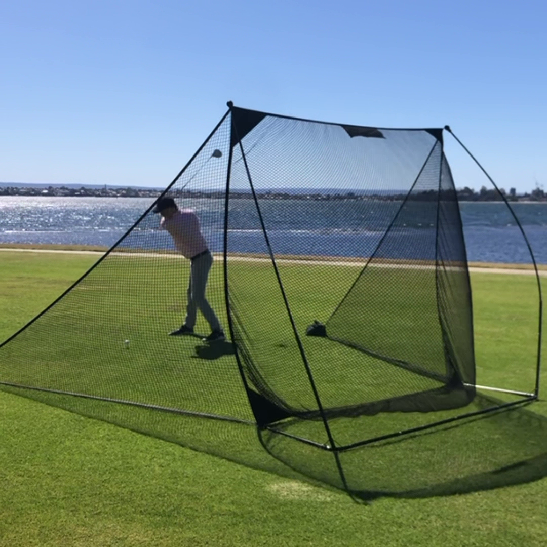 QG Pro Home Golf Practice Net with Included Side Barriers