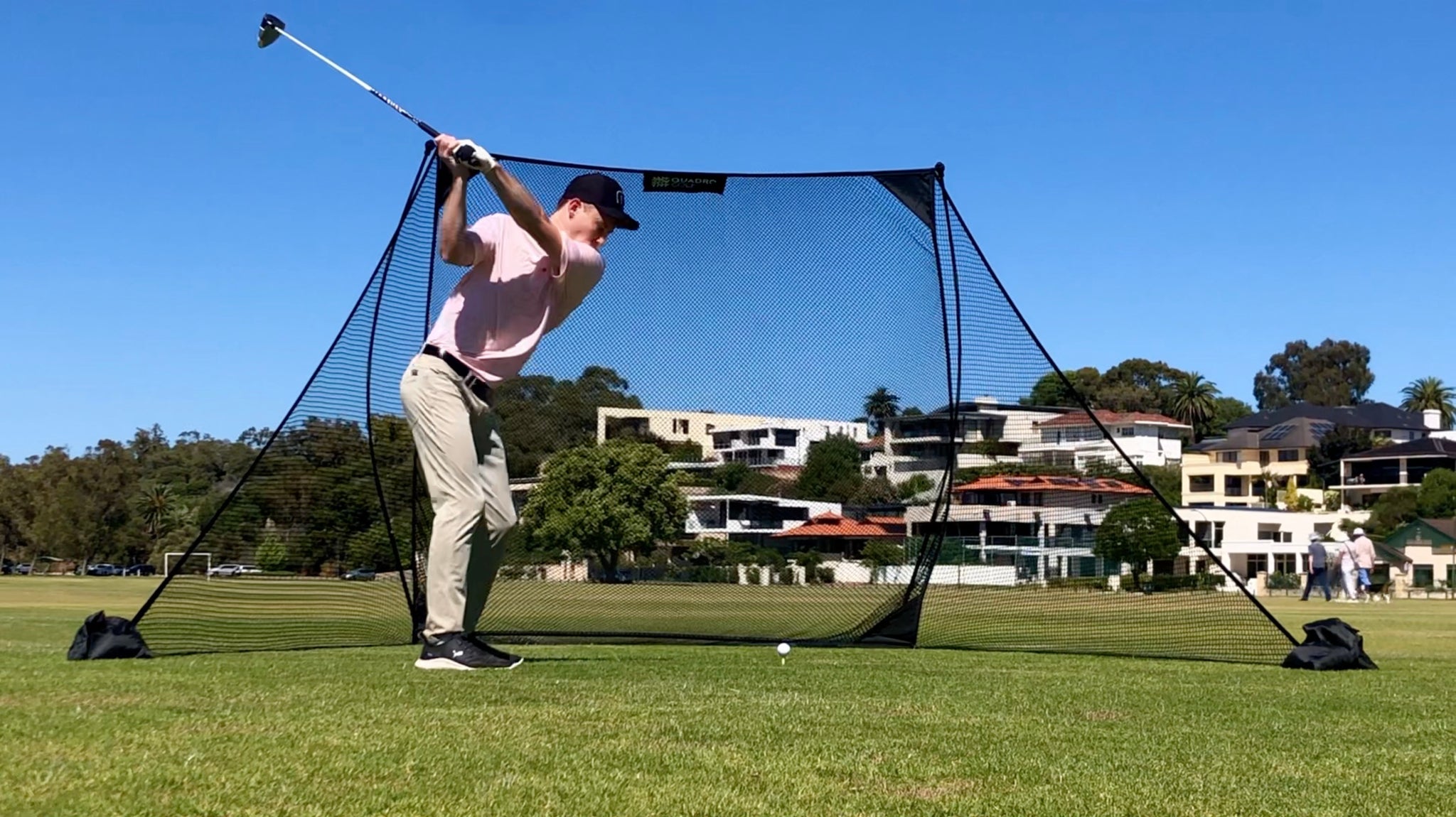 QG Pro Home Golf Practice Net with Included Side Barriers