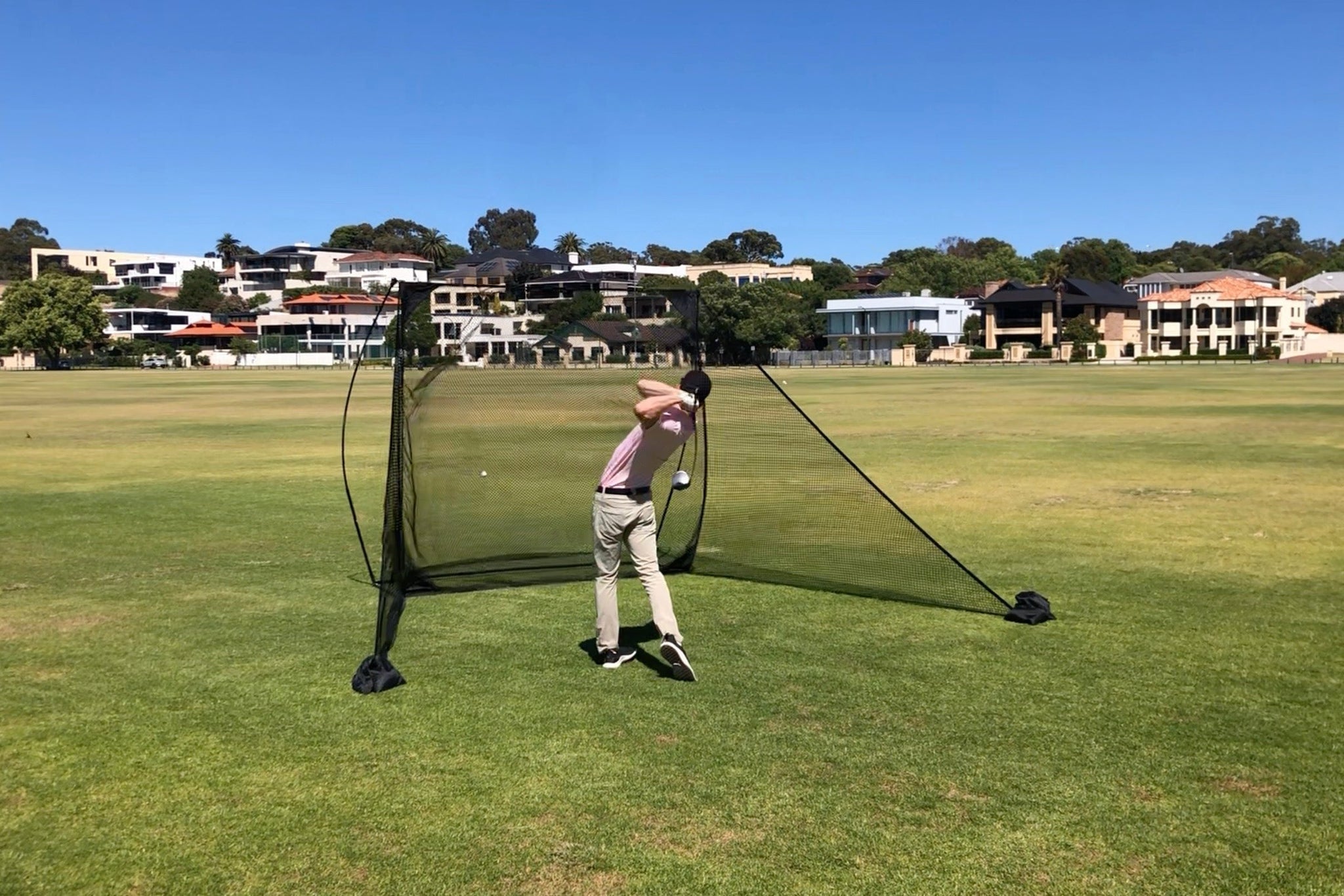 QG Pro Home Golf Practice Net with Included Side Barriers