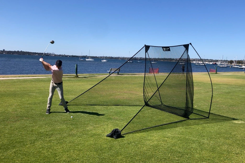 QG Pro Home Golf Practice Net with Included Side Barriers