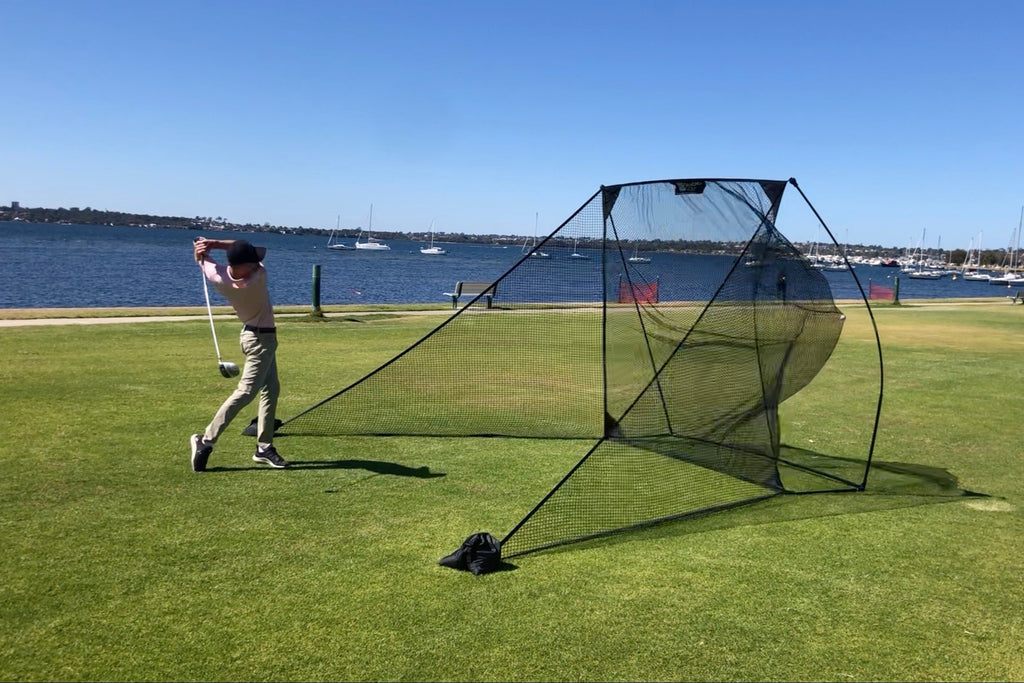 QG Pro Home Golf Practice Net with Included Side Barriers
