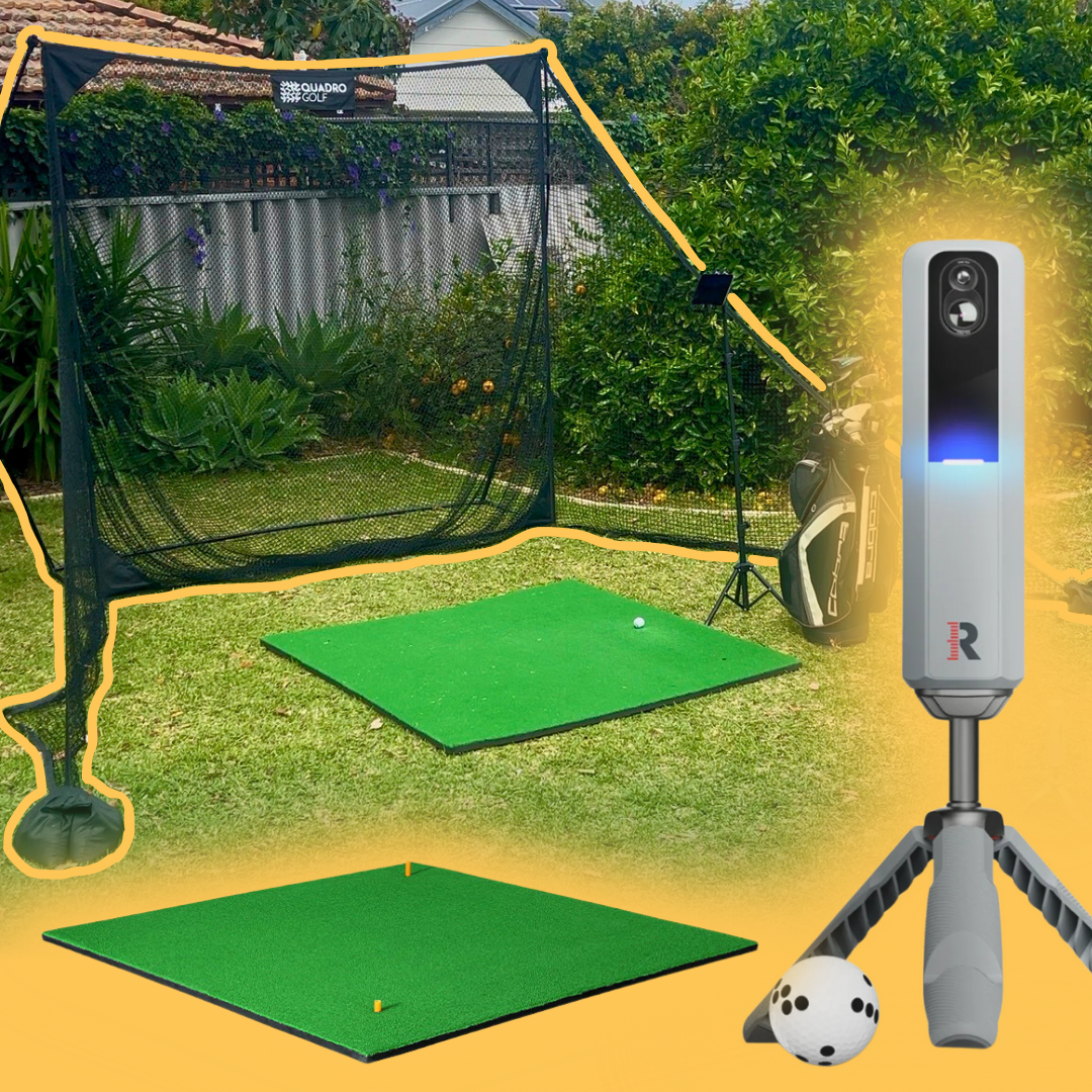 Backyard Simulator Package MLM2Pro + Golf Net + Mat