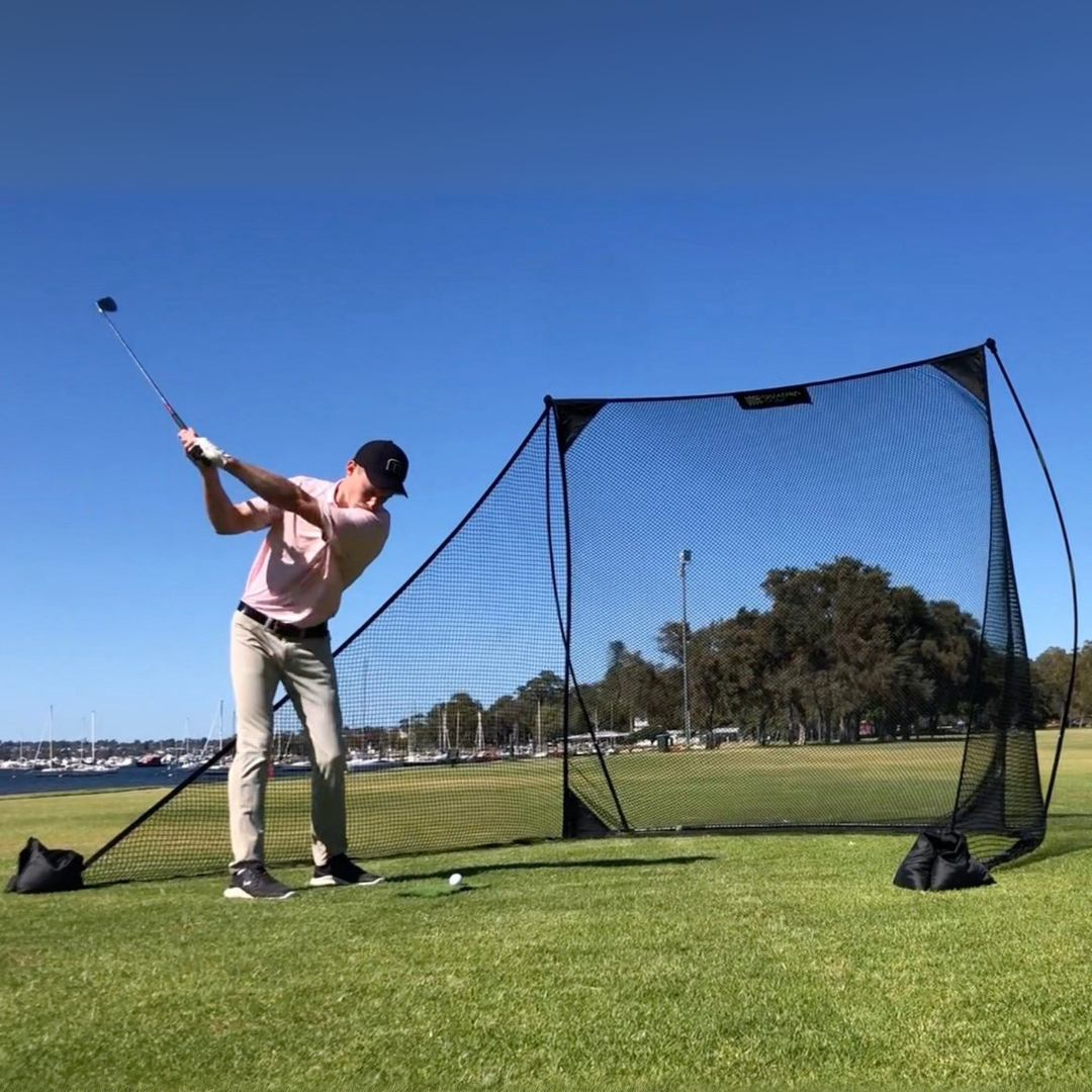 QG Pro Home Golf Practice Net with Included Side Barriers