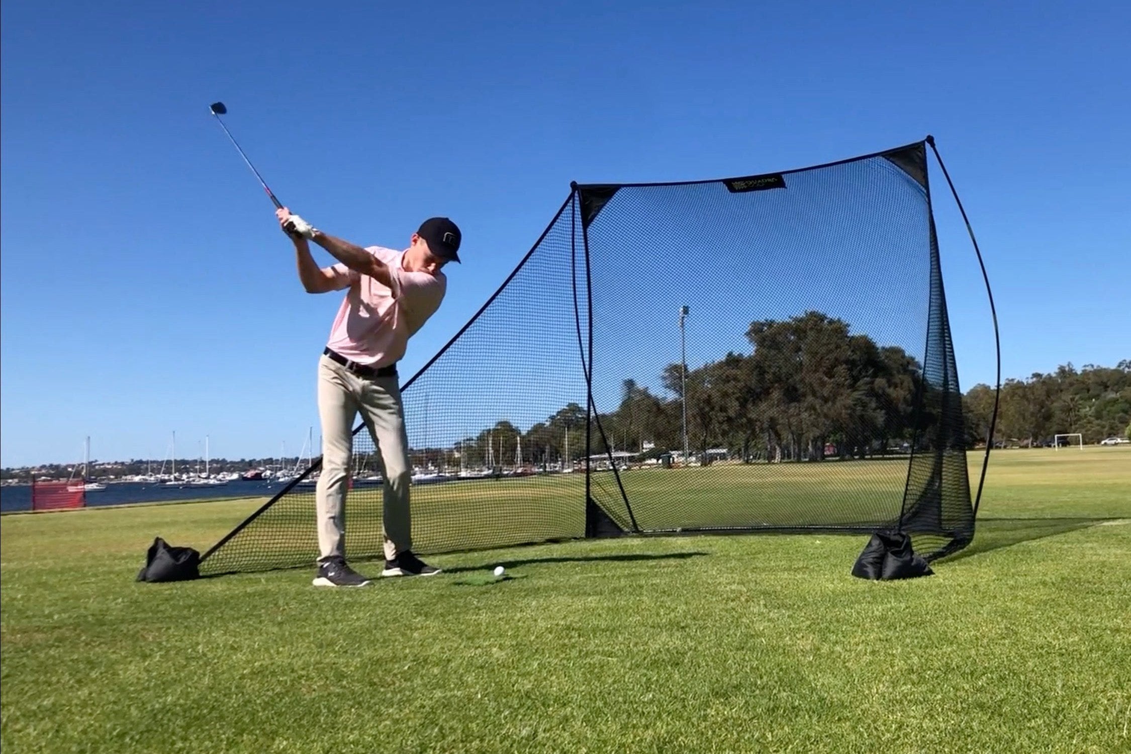 QG Pro Home Golf Practice Net with Included Side Barriers