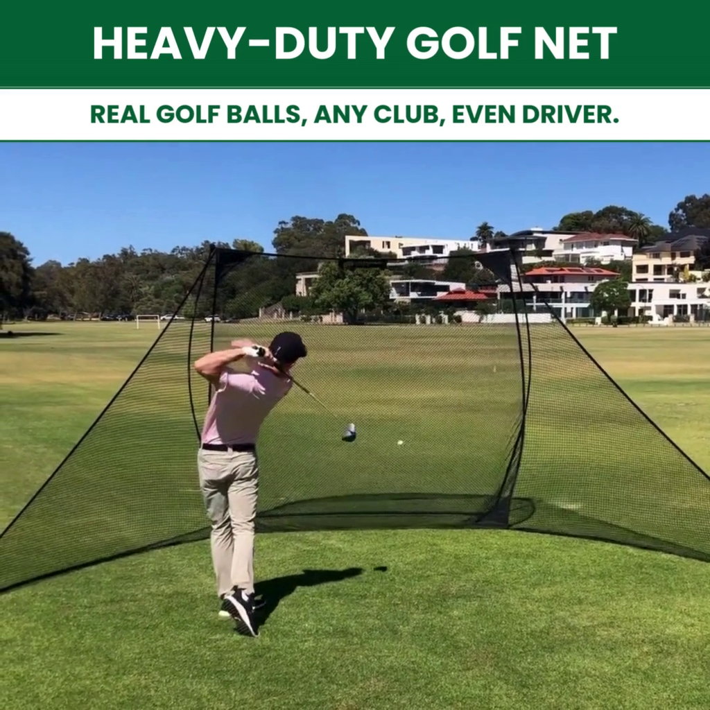 QG Pro Home Golf Practice Net with Included Side Barriers